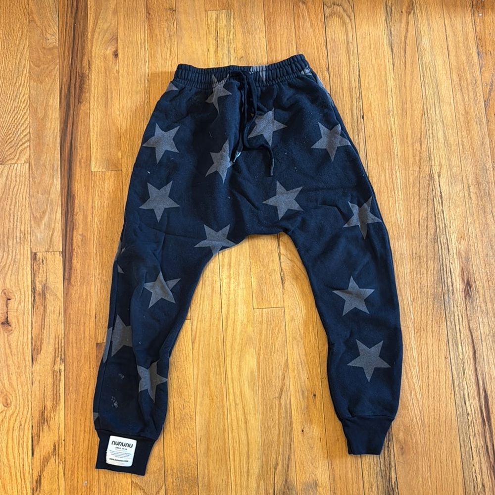 Nununu Black Casual Star Print Bottoms